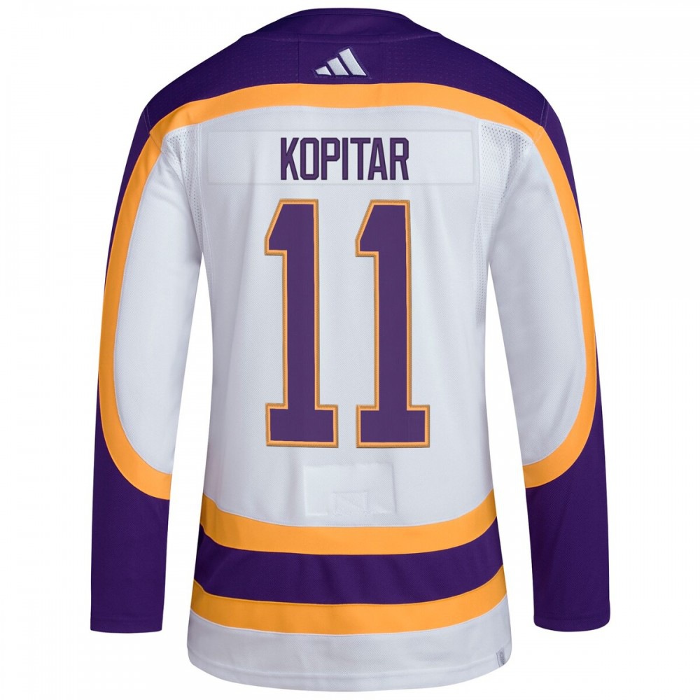 Anze Kopitar Los Angeles Kings adidas Reverse Retro 2.0 Authentic Player Jersey - White-Pro Kit Vault | Brand New 26/27 Sports Jerseys